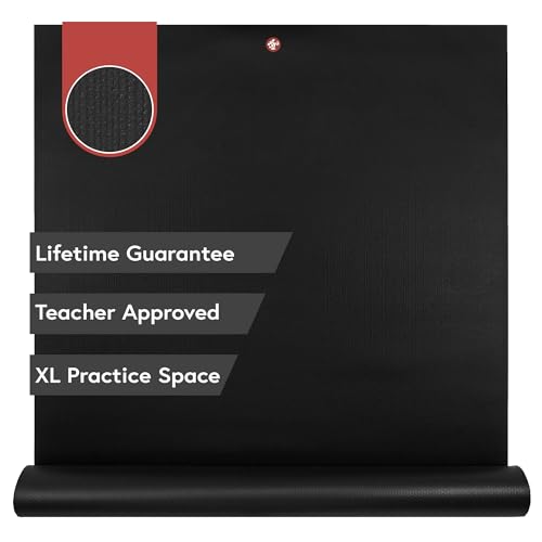 Manduka PRO Yoga Mat - 6mm | Lifetime Durability | Hygienic Construction | Premium Studio Quality | Teacher Approved - color: Black, size: 79" x 52"