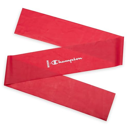 Champion Flat Resistance Bands, 3-Pack (Grey/Red/Blue) | EVA Foam | Lightweight | Balance, Alignment & Flexibility