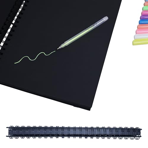 Vanli's Black Sketch Book for Drawing. Drawing Pad for Adults and Kids. Black Drawing Paper 160 GSM, 60 Sheets 9 x12 Inches. Gel Pens not Included