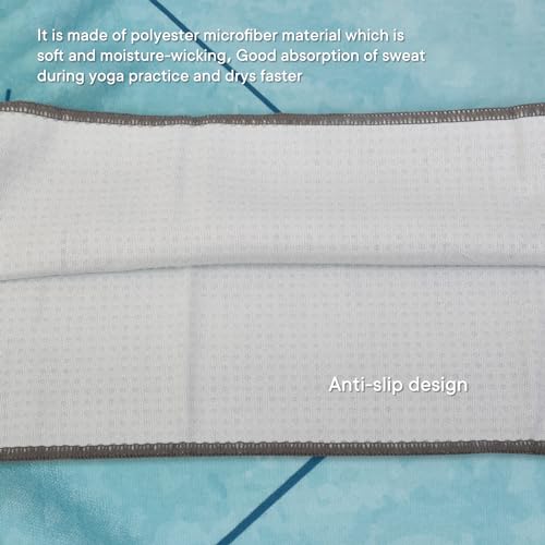 Yoga Towels, Non Slip Hot Yoga Mat Towel with Grip Dots,Super-Absorbent Soft Microfiber Yoga Blanket for Pilates, Fitness and Workout 72inch x 24inch - color: New Styles Blue