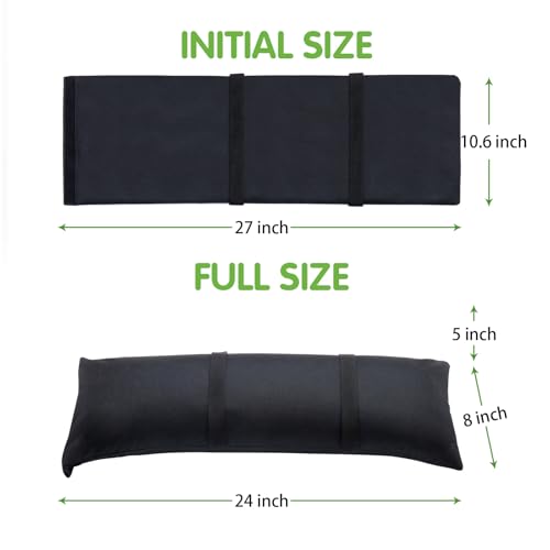 Sand Bags for Weight, 2 x 44 LBS Fillable Black SandBags | 800D Oxford Fabric Sand Bags for Umbrella Base, Outdoor Patio Umbrella Stand, Trampoline Legs(Without Sand)(2, black)