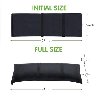 Sand Bags for Weight, 2 x 44 LBS Fillable Black SandBags | 800D Oxford Fabric Sand Bags for Umbrella Base, Outdoor Patio Umbrella Stand, Trampoline Legs(Without Sand)(2, black)