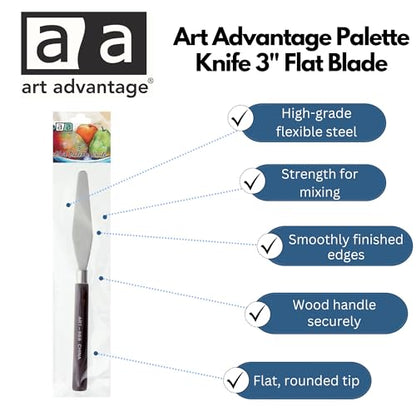 Art Advantage Palette Knive 3" Straight Blade - style: Straight