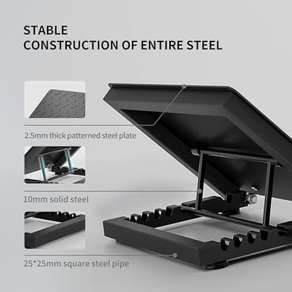 PROIRON Steel Slant Board for Calf Stretching，Calf Stretcher Slant Board for Squats 5 Adjustable Incline Angles，Incline Board 660lbs Weight Capacity for Ankle Stretching Training Home Gym