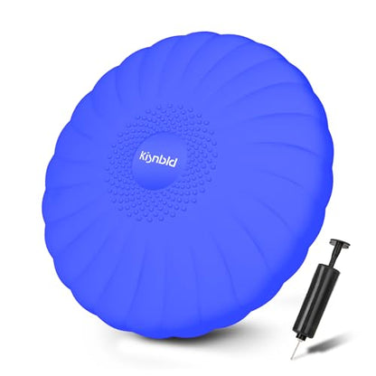 kisnbld Wobble Cushion, Balance Disc with Pump, Core & Posture Training - color: 1Blue