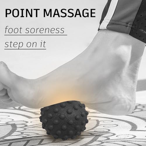 NGT new guide steps Fascia Massage Ball, Suitable for Relaxing Muscles, Restoring Fascia, and Improving Body Condition for All Parts of the Body. (Black) - color: Black