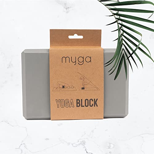 MYGA Yoga Block,Lightweight EVA Foam Yoga Brick,High Density Non-Slip Block for Yoga Poses, Pilates, Balance and Flexibility - color: Grey, size: One Size
