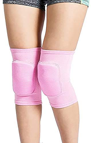 Volleyball Knee Pads for Dancers, Soft Breathable Knee Pads for Men Women Kids Knees Protective, Knee Brace for Volleyball Football Dance Yoga Tennis Running Cycling Workout Climbing - color: Pink, size: Large