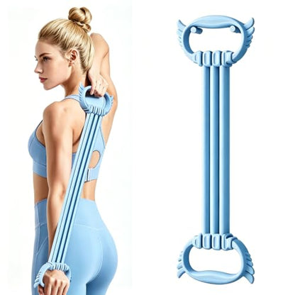 Figure 8 Resistance Band for Women 15-90LBS, Adjustable Resistance Bands with Handles - color: Blue