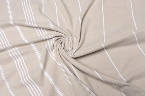 Turkish Beach Towel 100% Organic Cotton Extra Large Oversized (39 x 71 Inches) Quick Dry Sand Free Light Weight Prewashed for Bath Beach Gym Yoga Travel Towel Blanket (Medium Beige) - color: Medium Beige