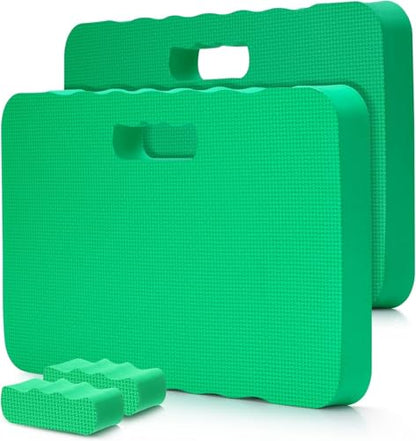 Ohuhu Premium Thick Kneeling Pad, 2-Pack Large Comfortable Gardening Knee Mat with 2 Different Surfaces, Extra Thick Knee Cushion Kneeler for Gardening, Work, Baby Bath, Exercise - color: Green