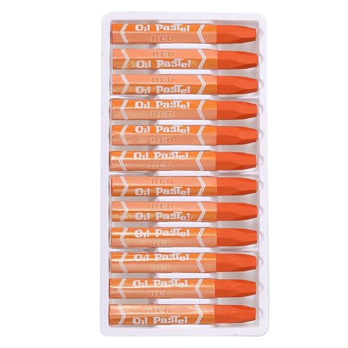 PATIKIL Orange Oil Pastels, 24Pcs Soft Oil Crayons Vibrant and Creamy Pastels Stick Art Supplies for Art Painting Drawing Blending Graffiti for Artists Beginners - color: Orange