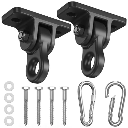 Heavy Duty Swing Hangers, Indoor-Outdoor Hooks, 2-Pack - color: 2 Pack Black