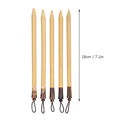 AYNEFY Comic Dip Pen Set, 5Pcs Wooden Handle Calligraphy Dip Pen Set with 5 Nibs Artist Cartoon Pen Set Cartoon Painting Tool Manga Dip Pen Signature Pen (Bamboo Tip Set) - size: Natural Bamboo Tip Set