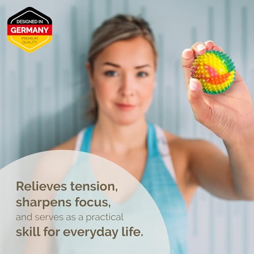 2X Spiky DBT Skill Balls | 1.85 inch | Magnetic Stress Relief Balls | Spiky Massage Balls for Relaxation, Tension Release, Focus & Mobility (Rainbow) - color: Rainbow, size: 2 inches