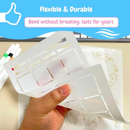 36 PCS Journal Stencils Kit, Reusable Planner Templates for Creative Journaling, Drawing and Organizing, Essential Journal Supplies and Accessories for DIY Planning