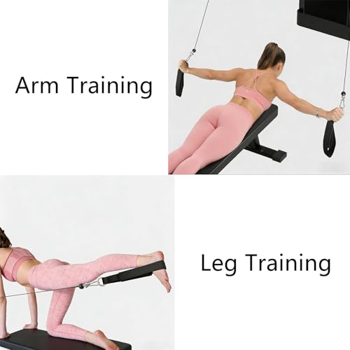 Pilates Double Loop Straps with Extra Padding, Adjustable D Ring Reformer Straps for Home Gym, Yoga Stretching, Core Strength Training