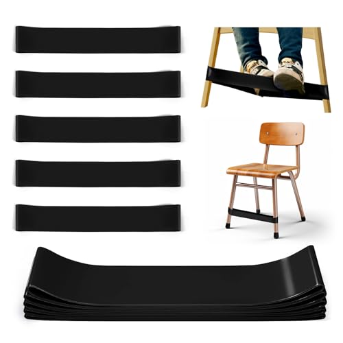 5 Pack Chair Bands for Kids with Fidgety Feet, ADHD Tools for Kids, Improve Focus & Reduce Restlessness, Chair Bands for Sensory ADHD ADD Autism - Classroom & Home Must Haves (Black) - color: Black, size: 5 Pack