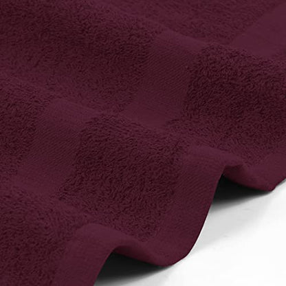 Utopia Towels Salon Towels, Pack of 24, 16x27 in, 100% Cotton, Burgundy - color: Burgundy, size: 24 Pack