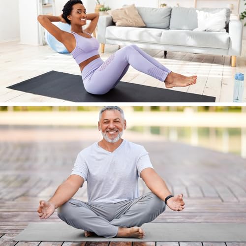 Breling 3 Pack 26"x73" Hot Yoga Mat Towel Pack Non-Slip Yoga Mat Gym Sweat Absorbent Microfiber Towel for Pilates Workout Women Men - color: Black, Gray, Green