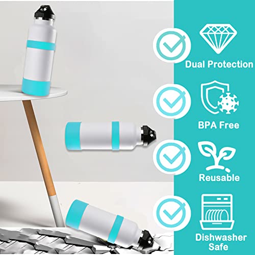 Greant Dual Protective Water Bottle Boot for HydroFlask 12oz to 64oz | Silicone Bottle Cover for Hydroflask, Anti-Slip Water Bottle Rubber Bottom for Owala 24oz, 3 Sizes - color: Mint, size: 64 Ounces