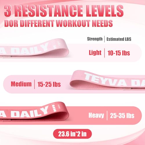 12 Pcs Fabric Resistance Bands for Working Out, Non-Slip Exercise Bands for Women, Pink Booty Elastic Loop Band for Glute Butt Thigh Yoga Pilates Stretching Gym Studio - color: Dark Pink