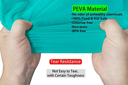 Aqua Blue Plastic Tablecloths 2 Pack Disposable Table Covers 84 Inch Circle Baby Shower Party Tablecovers PEVA Seafoam Blue Table Cloths for BBQ Picnic Birthday Wedding Parties 6 ft Round Table Use - color: A02 Aqua