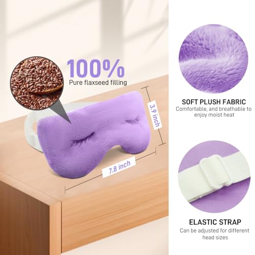 Weighted Eye Pillow for Yoga, Moist Heat Mask for Dry Eyes(Purple) - color: Eye Mask05-purple