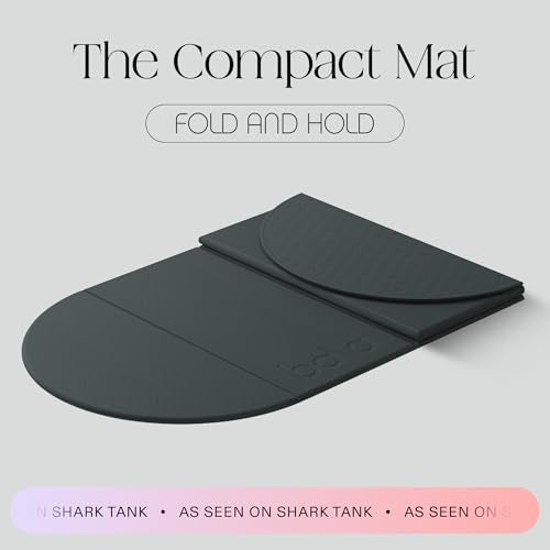 Bala Yoga Mat for Home Gym, Non-Slip Exercise Mat for Home Workout (12MM) | Compact Indoor Exercising Floor Mat for Stretching, Pilates, Aerobics & Fitness - Travel Friendly Exercise Equipment - color: Charcoal
