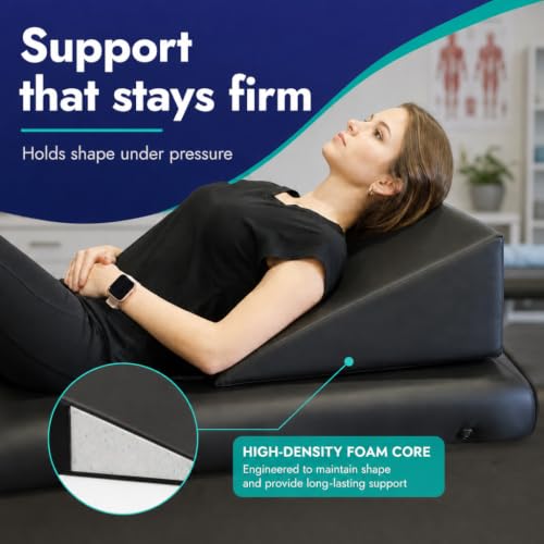 Physical Therapy/Massage Table Positioning Back Wedge 22" x 20" x 10" (Firm Wedge, Black) - color: Black, size: Firm Wedge