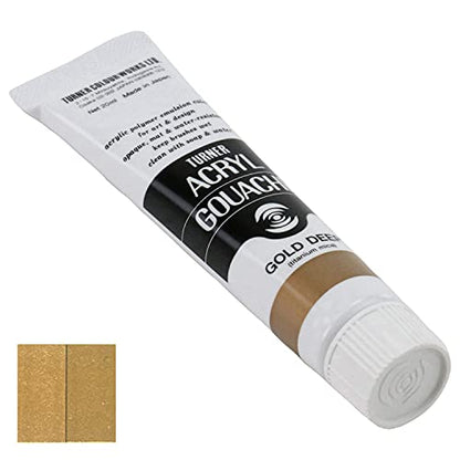 Turner Colour Works Acryl Gouache Artist Acrylic Paint - Single 20 ml Tube - Gold Deep - color: Gold Deep, size: 0.7 Fl Oz (Pack of 1)