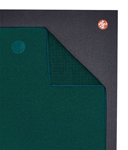 Manduka Yogitoes Hot Yoga Mat Towel - 71" | Moisture Activated Grip | Patented Silicone Nubs | Highly Absorbent, Durable & Easy Care | Made from Recycled Materials | 71 x 24 Inches | Deep Sea - color: Deep Sea, size: 71" x 24"