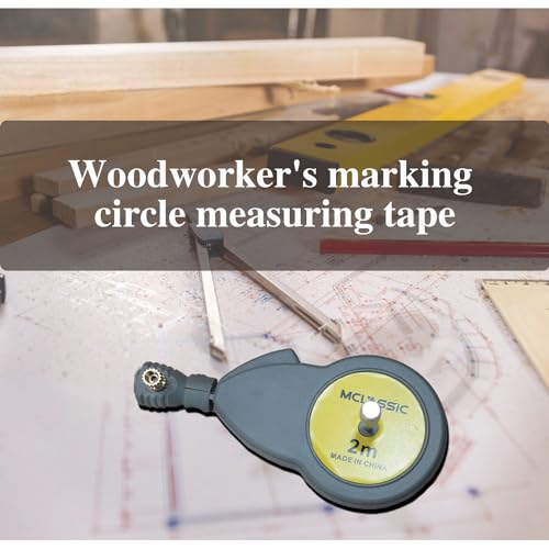 Rotape Tape Compass Woodworking, Compass Geometry Tool with 10 Pencil Leads, Drafting Compass for Drawing Circles and Lines