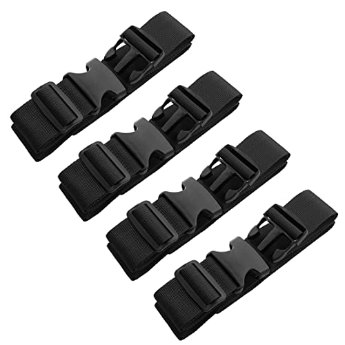 4pcs 74″×2″Luggage Straps for Suitcases,Adjustable Suitcase Straps and Heavy Duty Strap Buckle Packing Straps Travel Accessories,Black - color: Black 4PCS