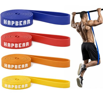 HAPBEAR Pull Up Assistance Bands - Pull Up Bands - Resistance Bands - Exercise Bands Resistance Bands Set of 5 - Workout Bands for Working Out, Stretching, Muscle Training - color: Yellow-Blue