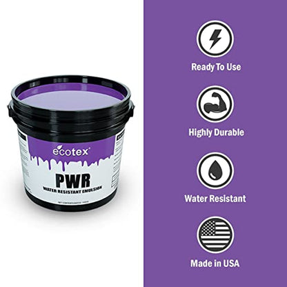 Ecotex® PWR Screen Printing Emulsion - Plastisol & Water Based Ink, 1 Qt | Premixed And Pre-Sensitized, Water Resistant Formula - Works With LED, DIY Halogen, Or UV Exposure Units - 1 Quart - size: Quart - 32 oz.