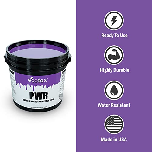 Ecotex® PWR Screen Printing Emulsion - Plastisol & Water Based Ink, 1 Pt | Premixed And Pre-Sensitized, Water Resistant Formula - Works With LED, DIY Halogen, Or UV Exposure Units - 1 Pint - size: 16 Fl Oz (Pack of 1)