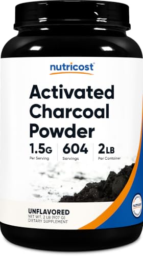 Nutricost Activated Charcoal Powder 2lbs, Food Grade Powder | Toothpaste, Facemask, Odor Control, Vegetarian, Gluten Free, GMO-Free - size: 2 Pound (Pack of 1)
