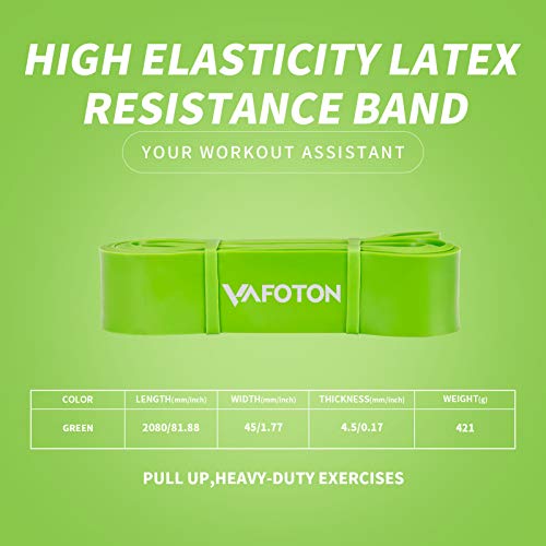 VAFOTON Pull up Assist Band,Latex Resistance Strap Loop for Strength Training,Warm up,Streching,Muscels Building,Home Gym Equipment for Men and Women-Heavy Level