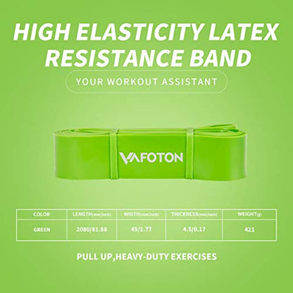 VAFOTON Pull up Assist Band,Latex Resistance Strap Loop for Strength Training,Warm up,Streching,Muscels Building,Home Gym Equipment for Men and Women-Heavy Level