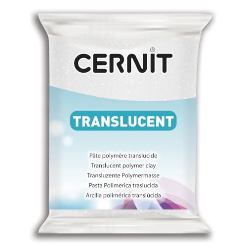 CERNIT Transparant Clay 56g, Ruby Red, 7 x 5.5 x 1.5 cm - color: Ruby Red