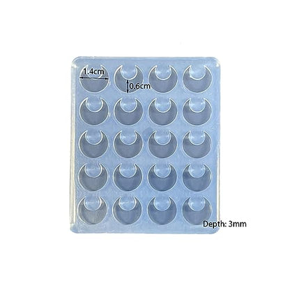 Angel Wings Mini Moon Earring Silicone Molds Resin Mold Epoxy Mold for DIY Earrings, Ear Studs, Key Chains, Pendant, Jewelry Making Crafts, Chocolate Cake Mold - color: Mini Moon