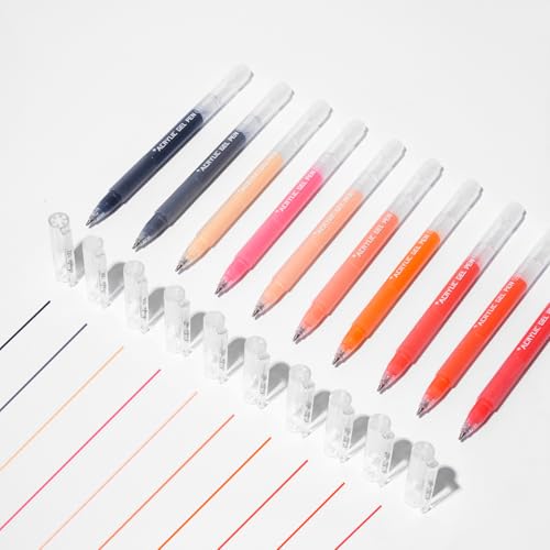 ROSYMENG 10 Colors Acrylic Gel Pens Set, Big-Capacity Ink Acrylic Paint Pen for Adults Coloring Books, Waterproof Paint Markers for Canvas, Rock, Wood, Drawing Doodling, Ceramic, Fabric, DIY Crafts - color: 10 Color(Orange)
