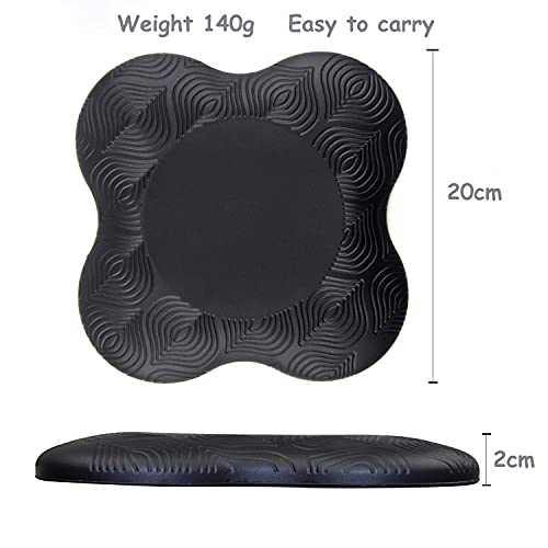 Yoga Knee Pad Cushion Extra Thick for Knees Elbows Wrist Hands Head Foam Yoga Pilates Work Out Kneeling pad - color: Black