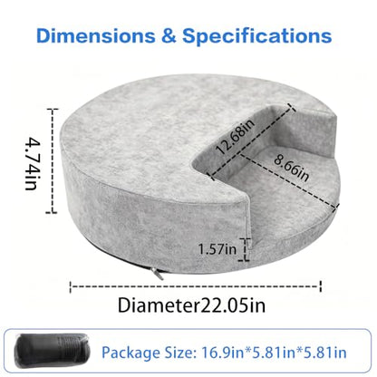 Meditation Cushion & Pillow Seat - No More Numb Legs Comfortable Memory Foam Sitting for Adult, idea for Reading, Yoga.