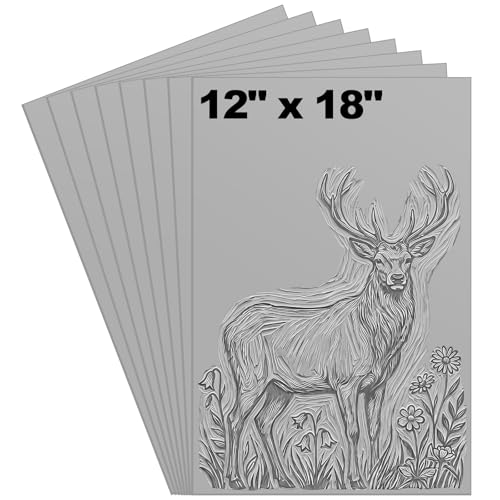 Yeaqee 4 Pcs 12 x 18 Inch Linoleum Block Rubber Carving Block Soft Linocut Blocks Large Linoleum Sheet Unmounted Lino Plates for Engraving Art Project Printmaking Artist Studio Supplies (Gray) - color: Gray, size: 12 x 18 Inch