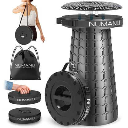NUMANU 3XL Cushioned Collapsible Stool for Adults, Folding Seat, 1000 lbs - size: 3XL 23.2" + Cushion & Bag