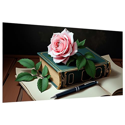 JOOZ Large Diamond Art Kits for Adults DIY 5D Flower Diamond Painting Kits Full Drill Book Diamond Painting Flowers Kits Gem Art Kits for Gift Home Wall Decor 27.5x15.7 Inch - color: Flowers 034