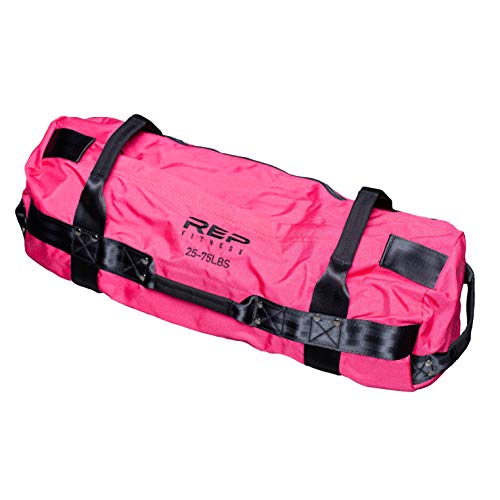 REP Fitness Adjustable Sandbag 1000D Cordura 5-200 Lbs 7 Reinforced Handles Water-Resistant Quick-Dry Small XL Functional Strongman Training Workout Cross-Fit Weighted Bag Exercise Gym Heavy - color: Medium-Pink