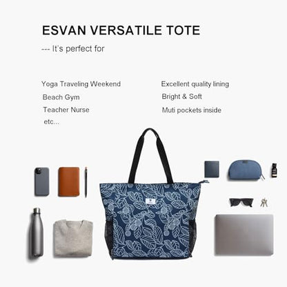 ESVAN Yoga Mat Bag Yoga Tote Carrier Shoulder Bag Carryall Tote for Office,Yoga,Pilates,Travel,Beach and Gym - color: A